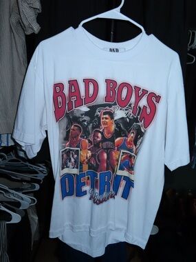 White Graphic 'Bad Boys' Detroit Men's Tee